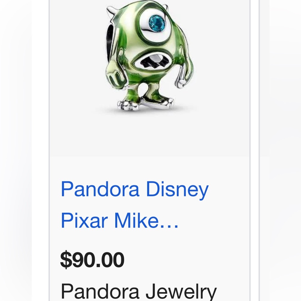 Pandora Green and Silver Mike Charm